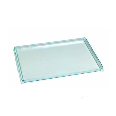 A greenish rectangular tray