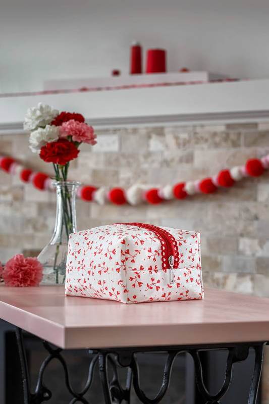 Insulated Lunchbox Sewing Kit - Red Zipper - June Tailor