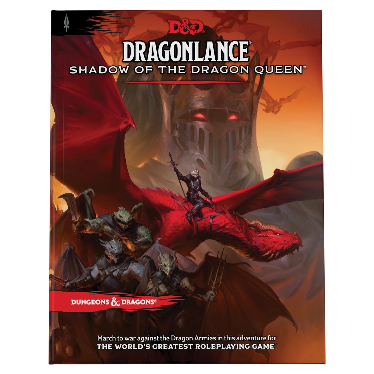Cover of Dragonlance: Shadow of the Dragon Queen roleplaying game book.