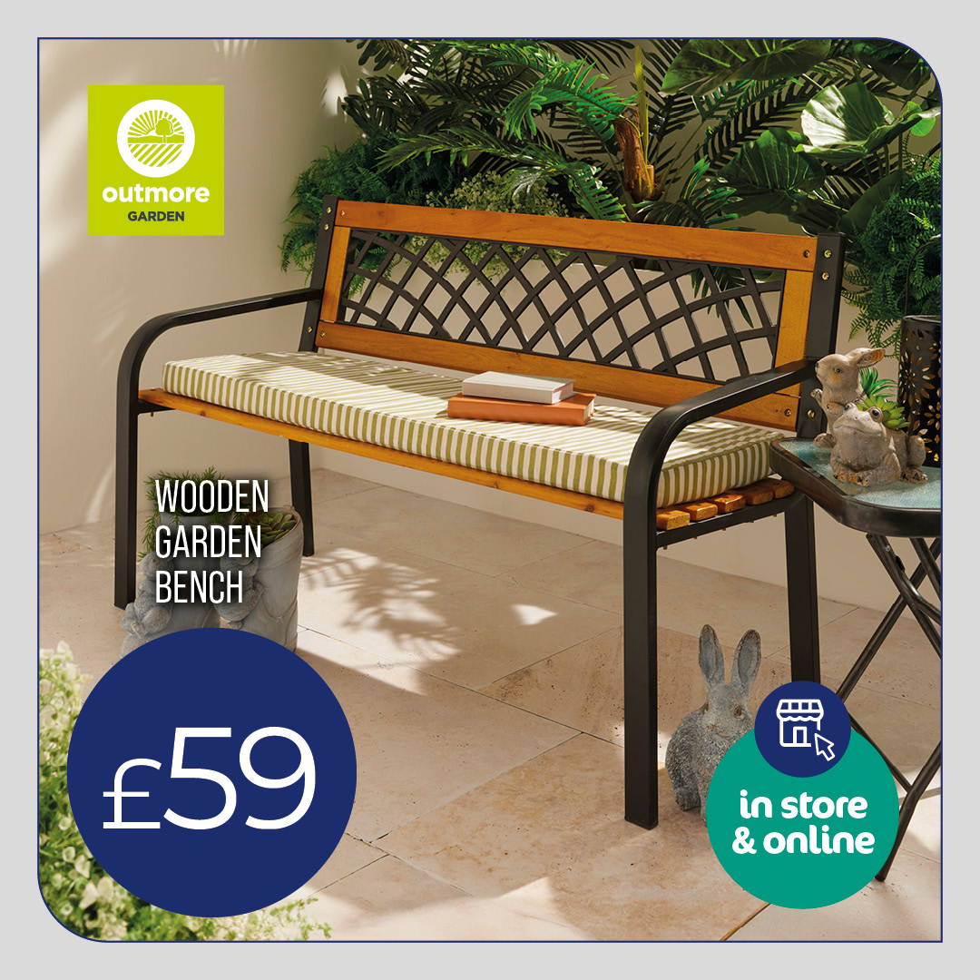 Outmore wooden garden banch