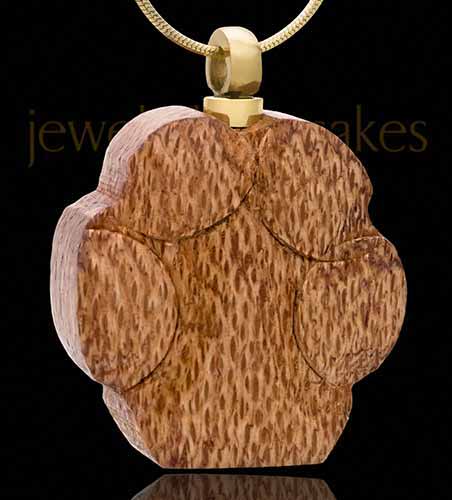 Wood Paw Pet Cremation Jewelry