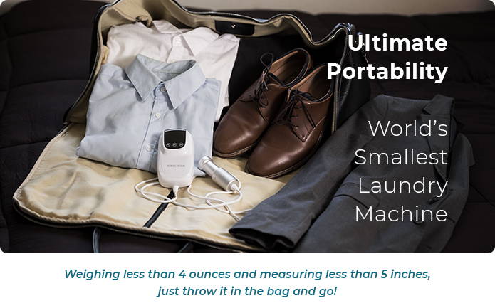 ultimate portability - world's smallest laundry machine