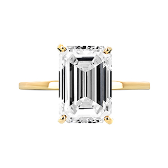 Emerald cut lab grown diamond