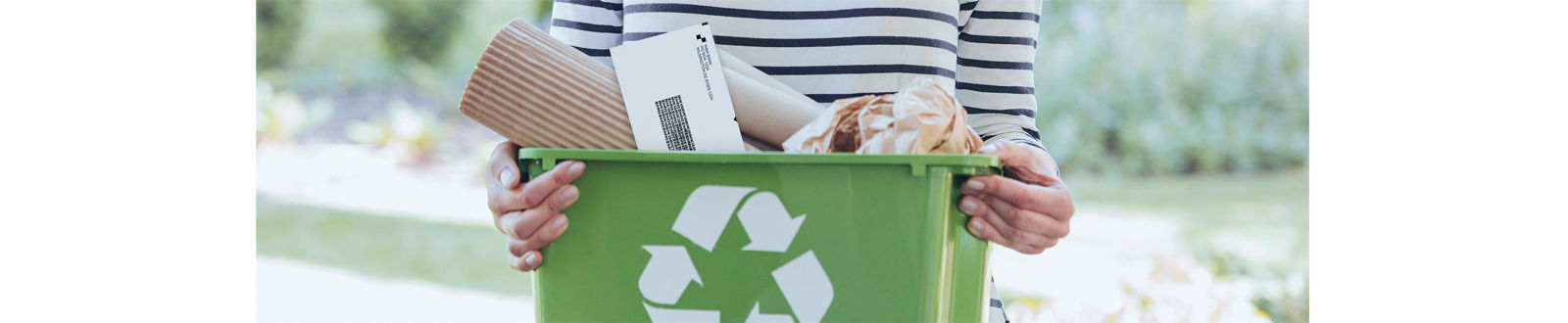 Paper stamped with Guard Your ID is recyclable.