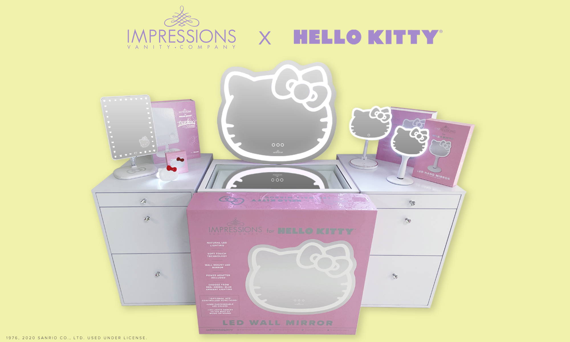 Impressions Vanity Co. Hello Kitty Smart LED Wall Mirror  Hello kitty room  decor, Hello kitty rooms, Impressions vanity
