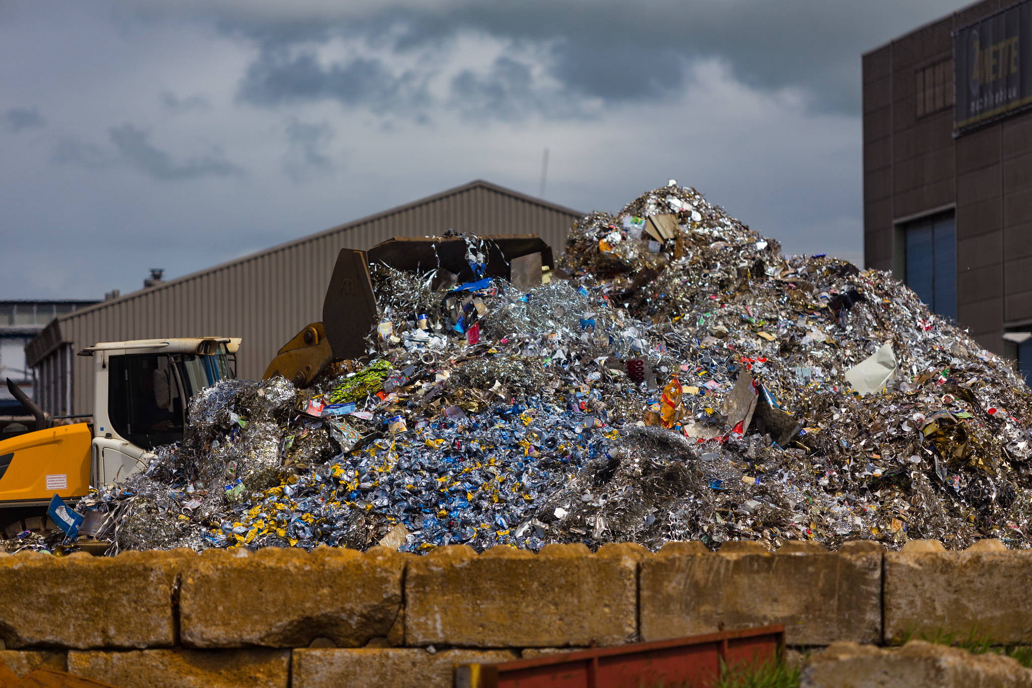A heap of products destined to be recycled