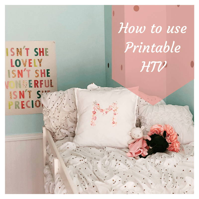 DIY throw pillow with inkjet printable HTV – shopcraftables