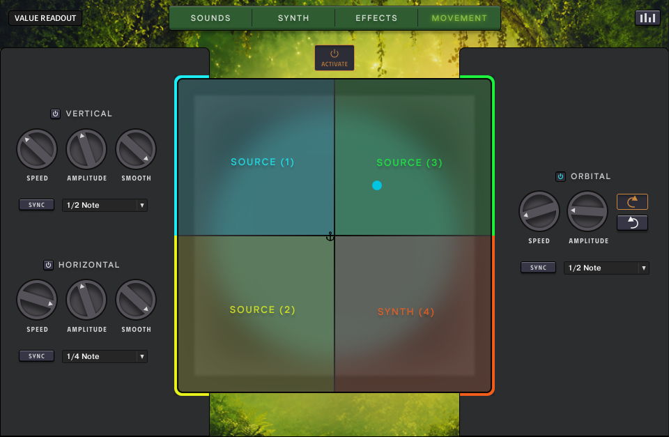 Zero-G - Other Worlds Evolved movement GUI