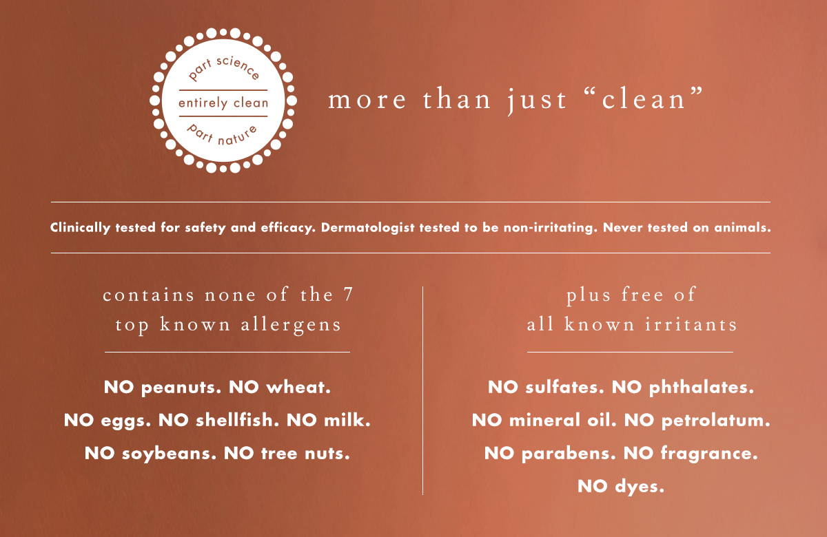 Contains none of the 7 top known allergens + free of all known irritants