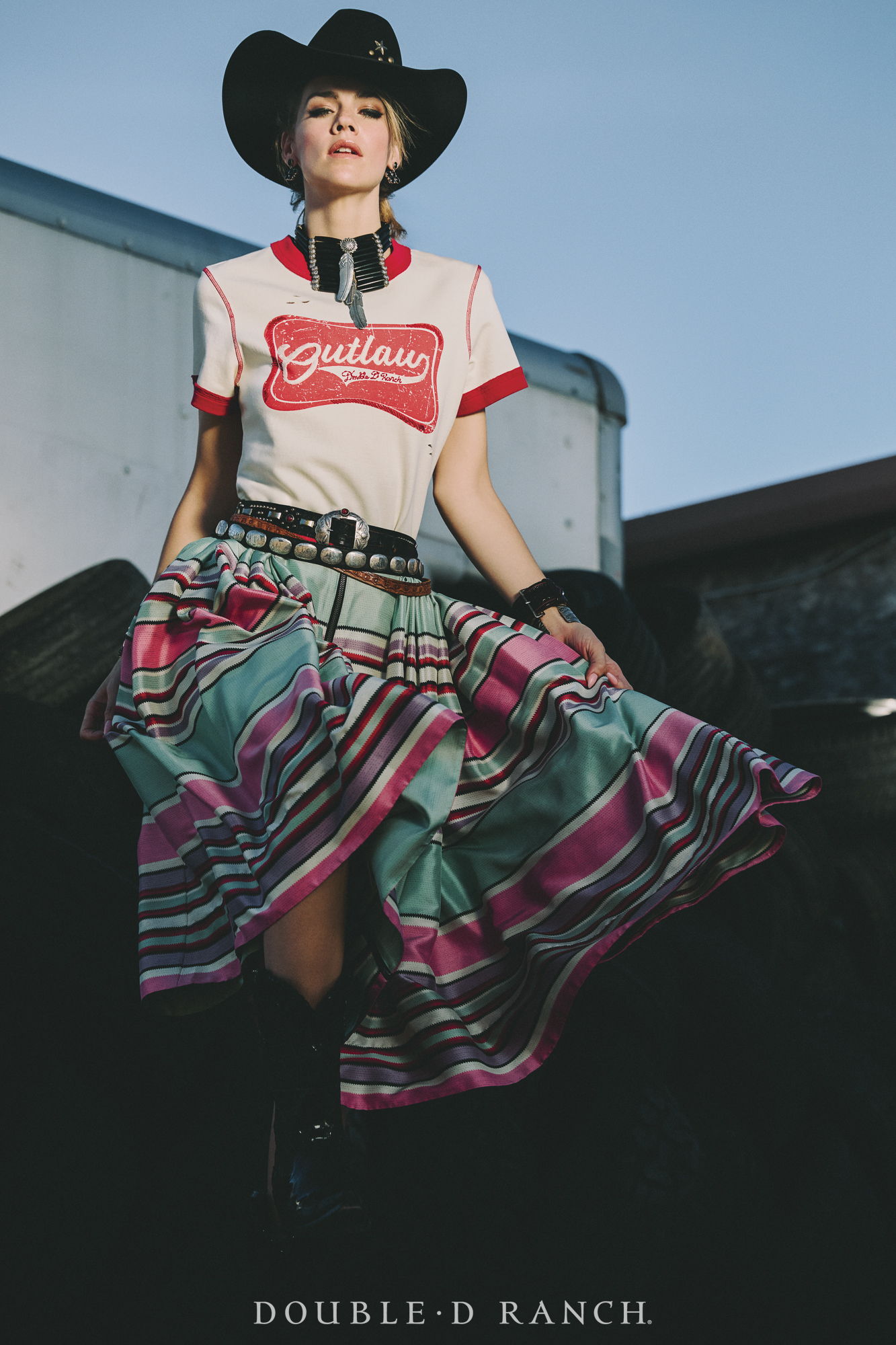 Round Top Serape Skirt