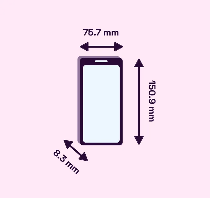 The dimensions of the iPhone 11 smartphone by Apple.