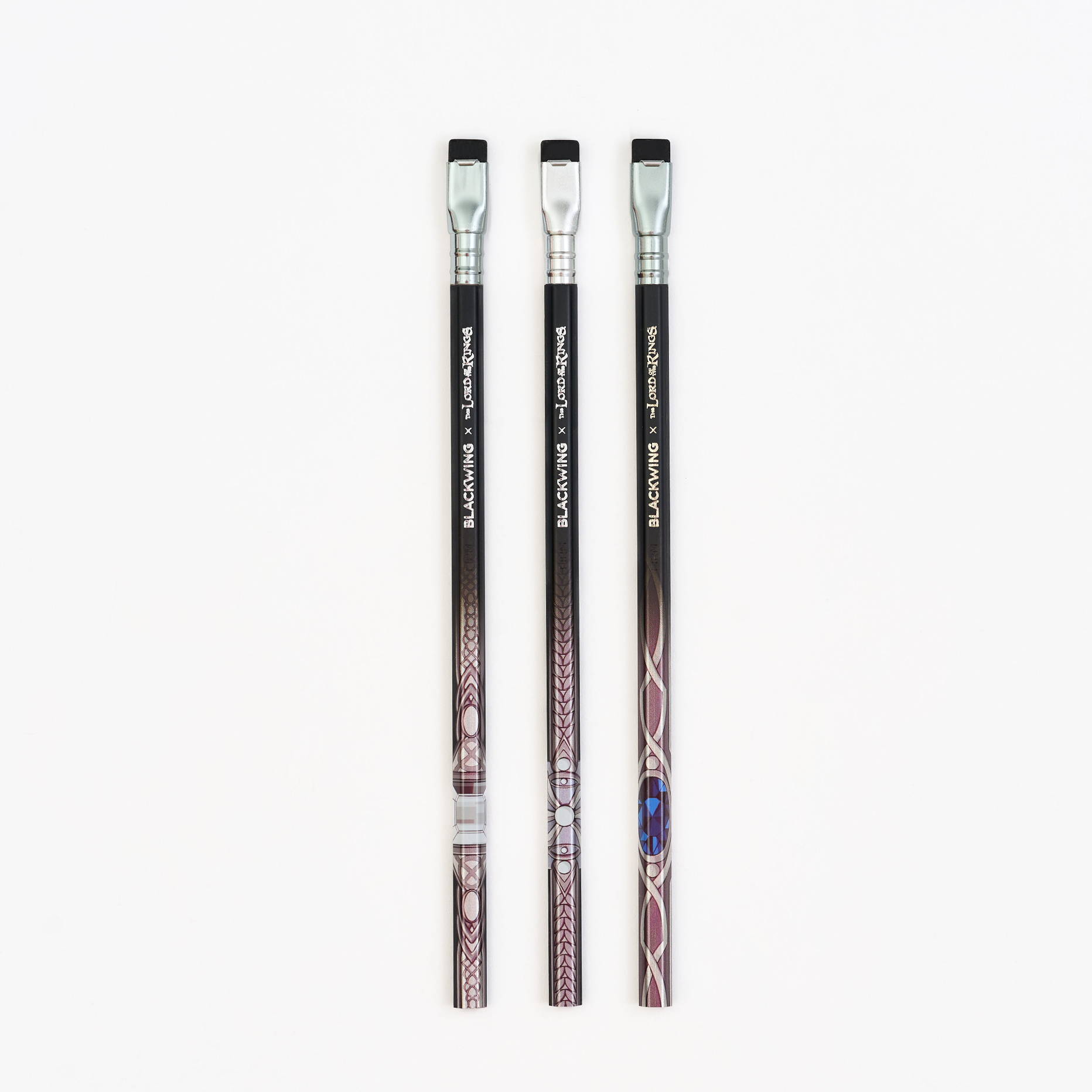 Blackwing x The Lord of the Rings pencils arranged on a white background