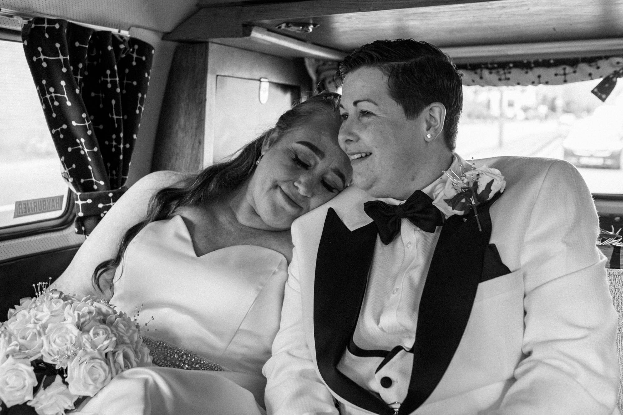 Dan Higginson: Getting Paid to Shoot Film| Wedding couple in car