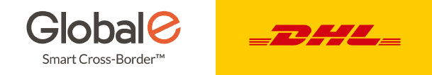 Global e and DHL logos side by side.
