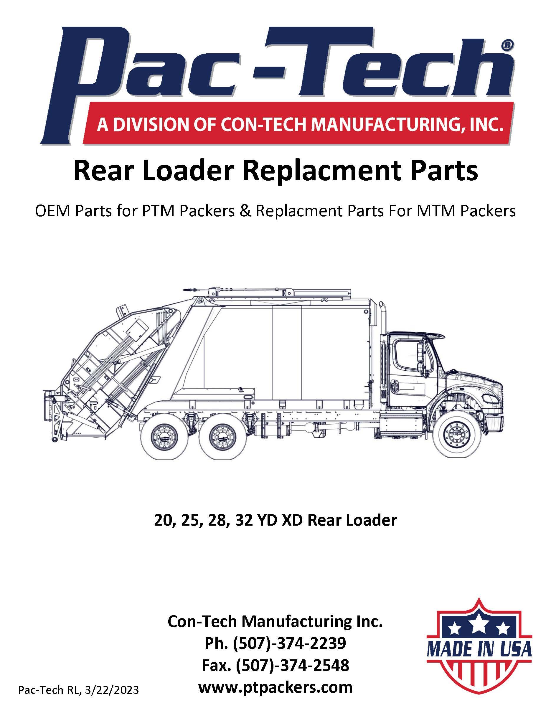 Rear Loader Replacement Parts Book