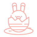 Bunny in an easter egg icon