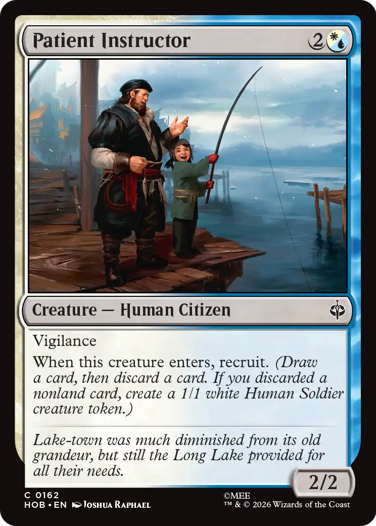 The card Patient Instructor from the MTG The Hobbit crossover.