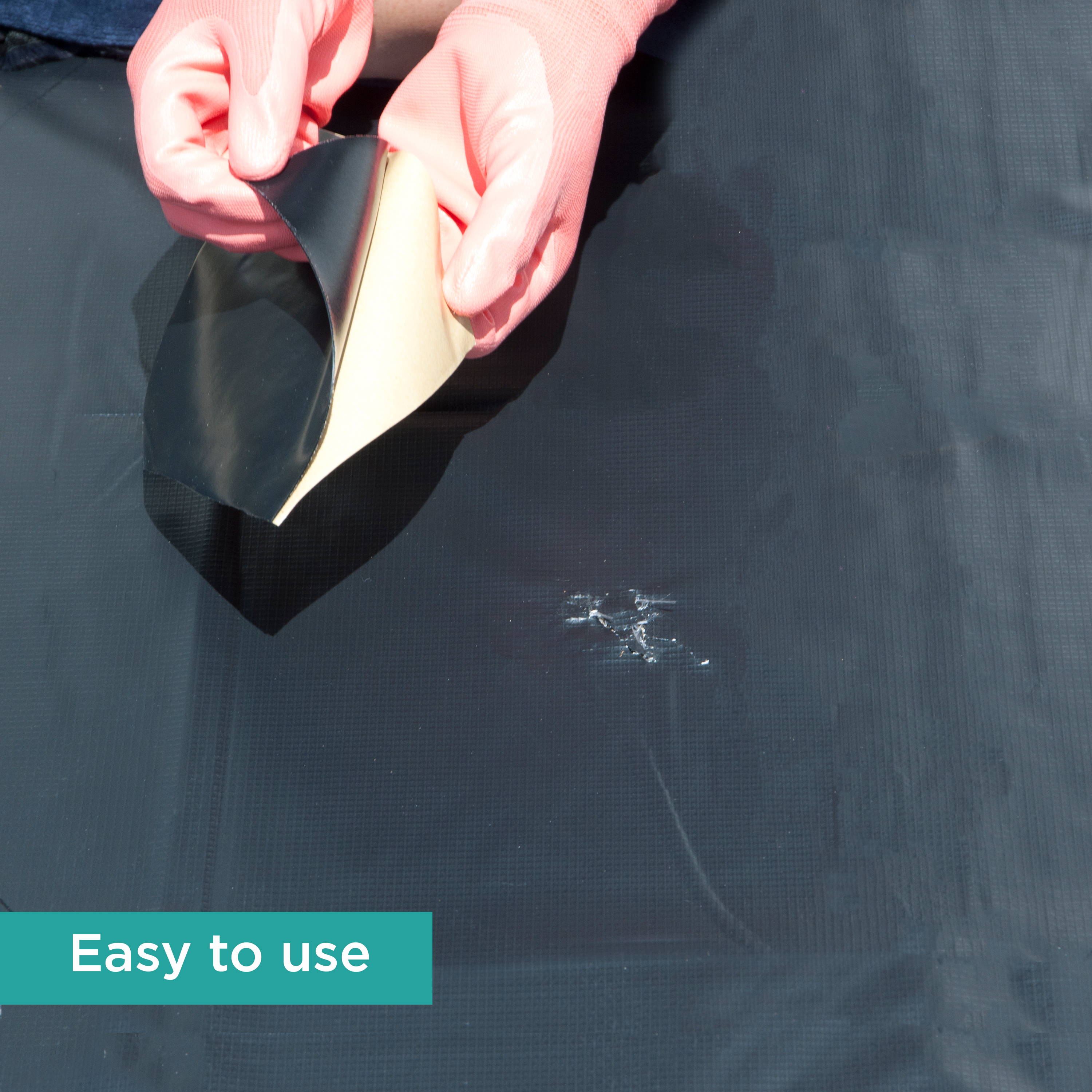 Pond liner repair patch is easy to use