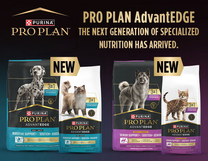NEW Purina Pro Plan AdvantEdge dog and cat food