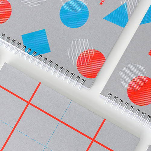 Silkscreen printed cover - Neon pop spiral bound dateless weekly planner