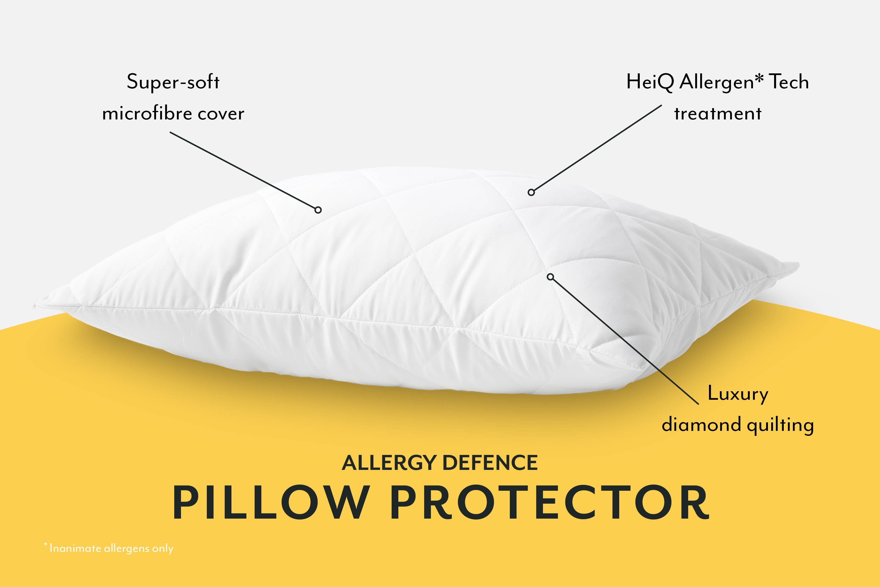 Buy the Allergy Defence Anti-Allergy Cotton-Covered Pillow Protector ...