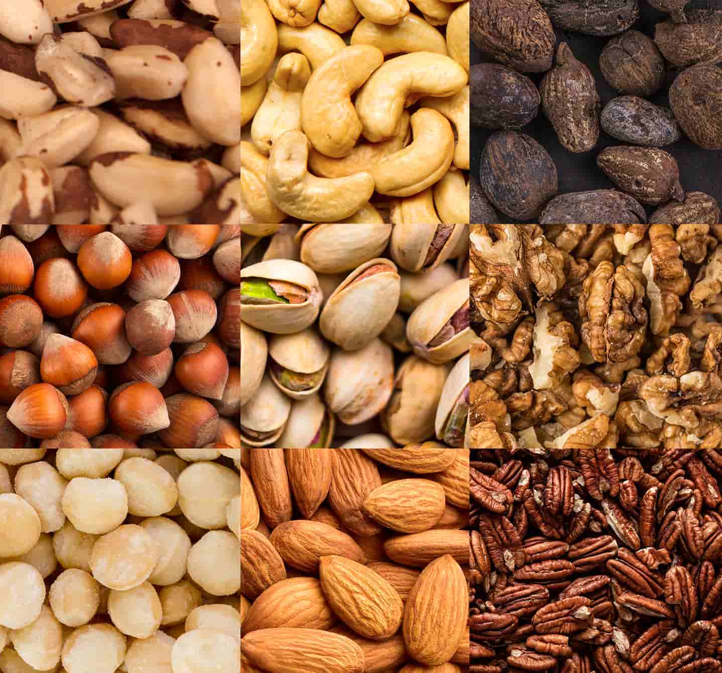 Nut allergy means peanut or tree nuts like almond, Brazil or macadamia nut, cashew, hazelnut, pecan, pistachio or walnut