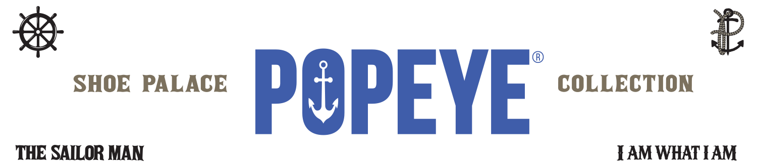 Popeye logo with text and decorative elements.