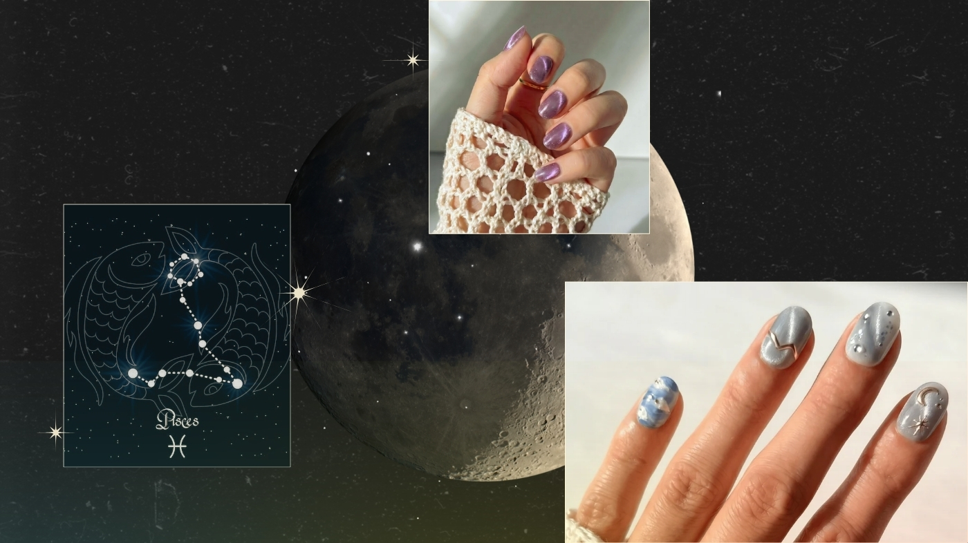 Editorial visual for the section: Pisces Nails: Lavender, Seafoam, Pearls, and Dreamy Shimmer