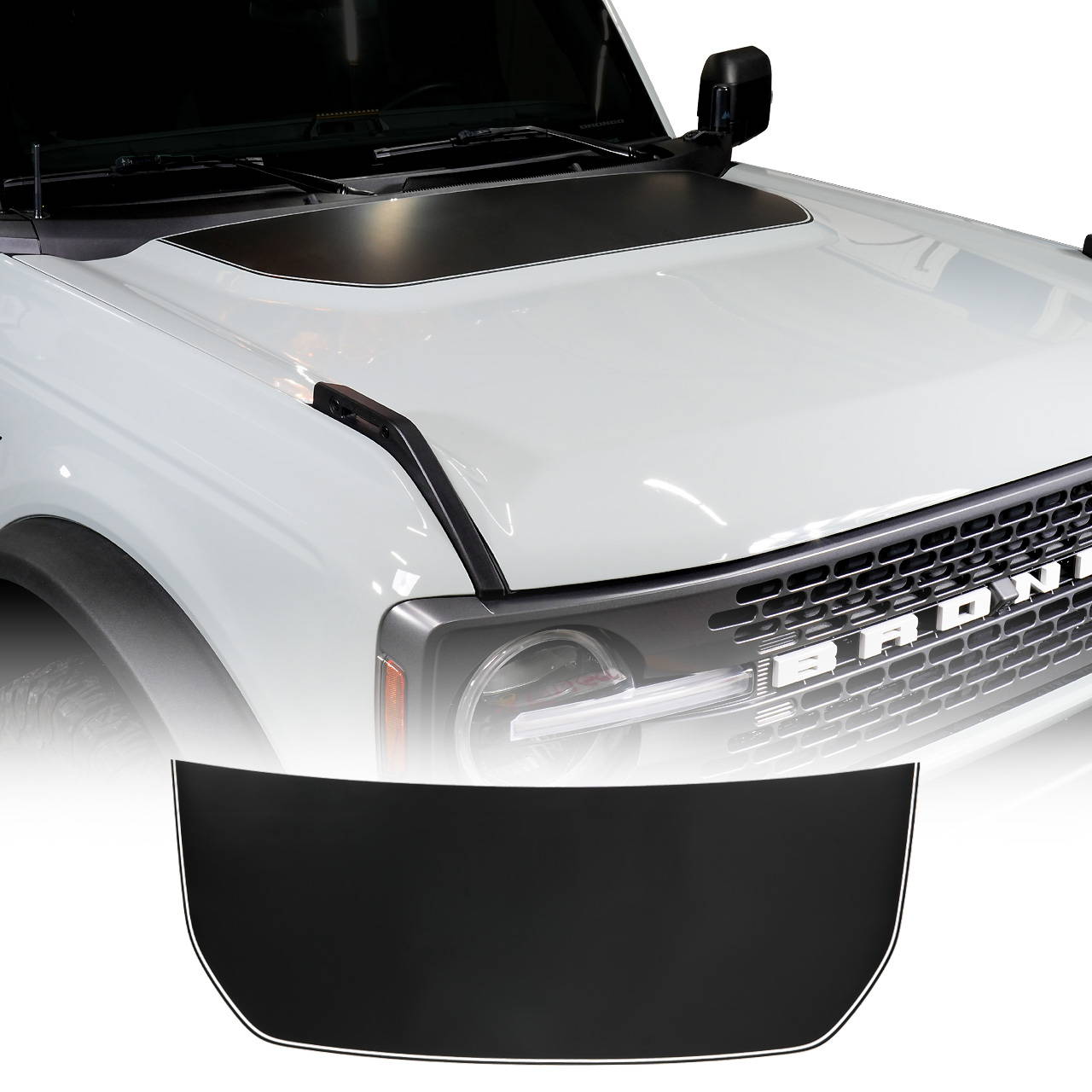 IAG Off-Road Front Hood Graphic - Solid with Pin Stripe Design fits 2021+ Ford Bronco