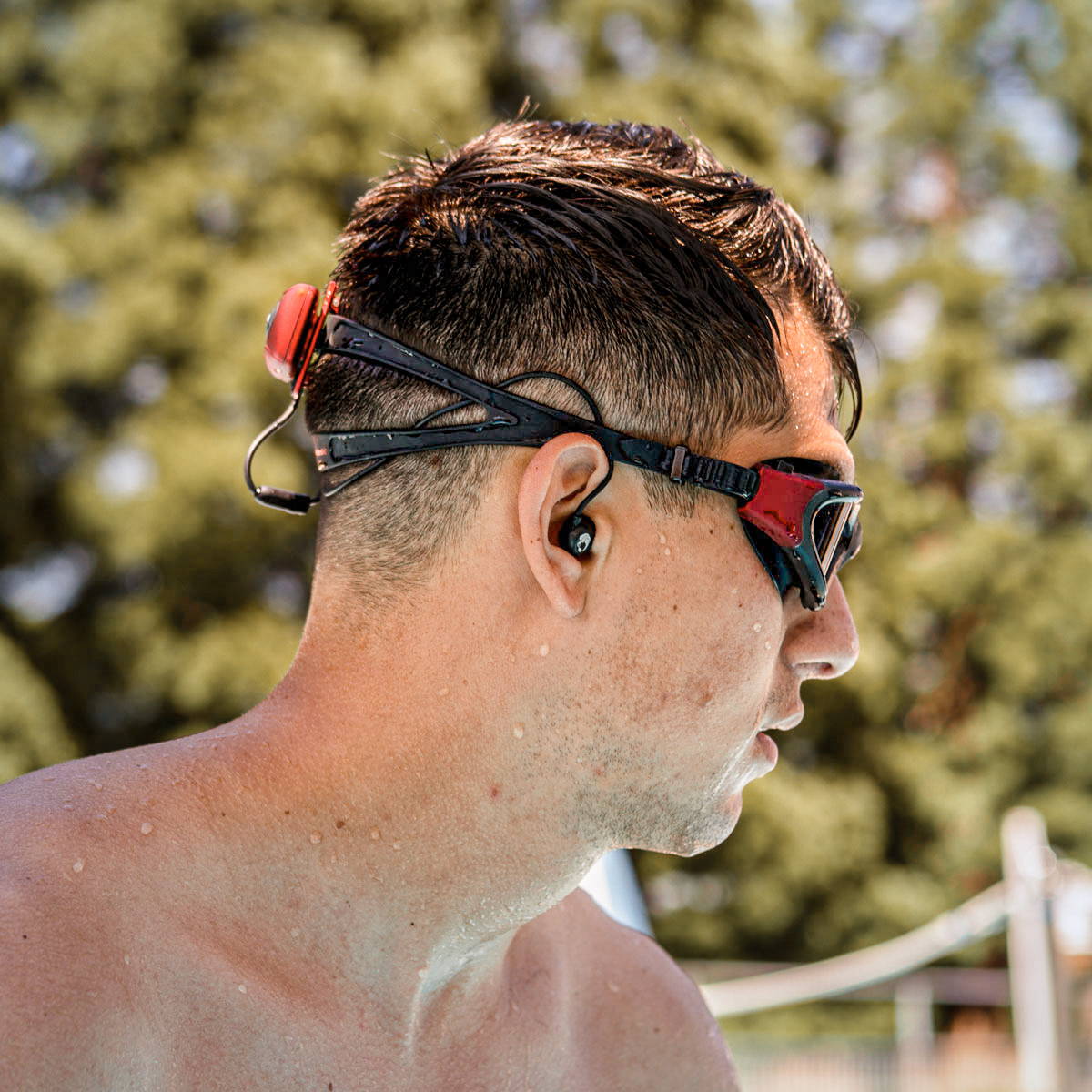 Swimbuds Flip-Kopfhörer kurzes Kabel verstärktes Kabel wasserdicht 