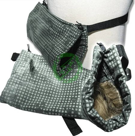 Fur Hand Warmer Pouch in Desert Night Camo