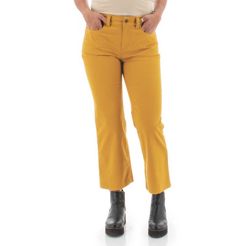 Woman wearing yellow Blake Wide Leg Pant.