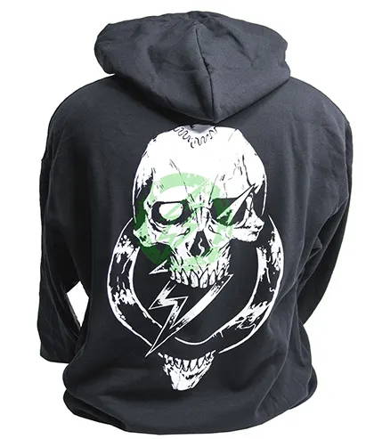 Amped Airsoft Skull Hoodie in Black