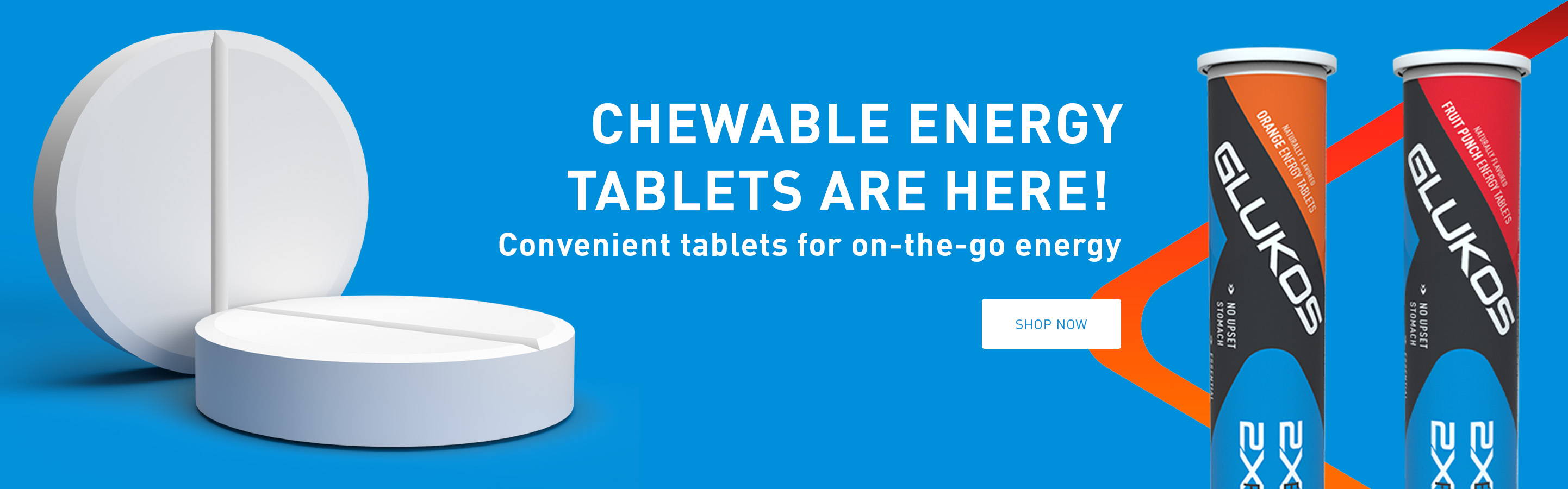 Chewable energy tablets are here! Convenient tablets for on-the-go energy.