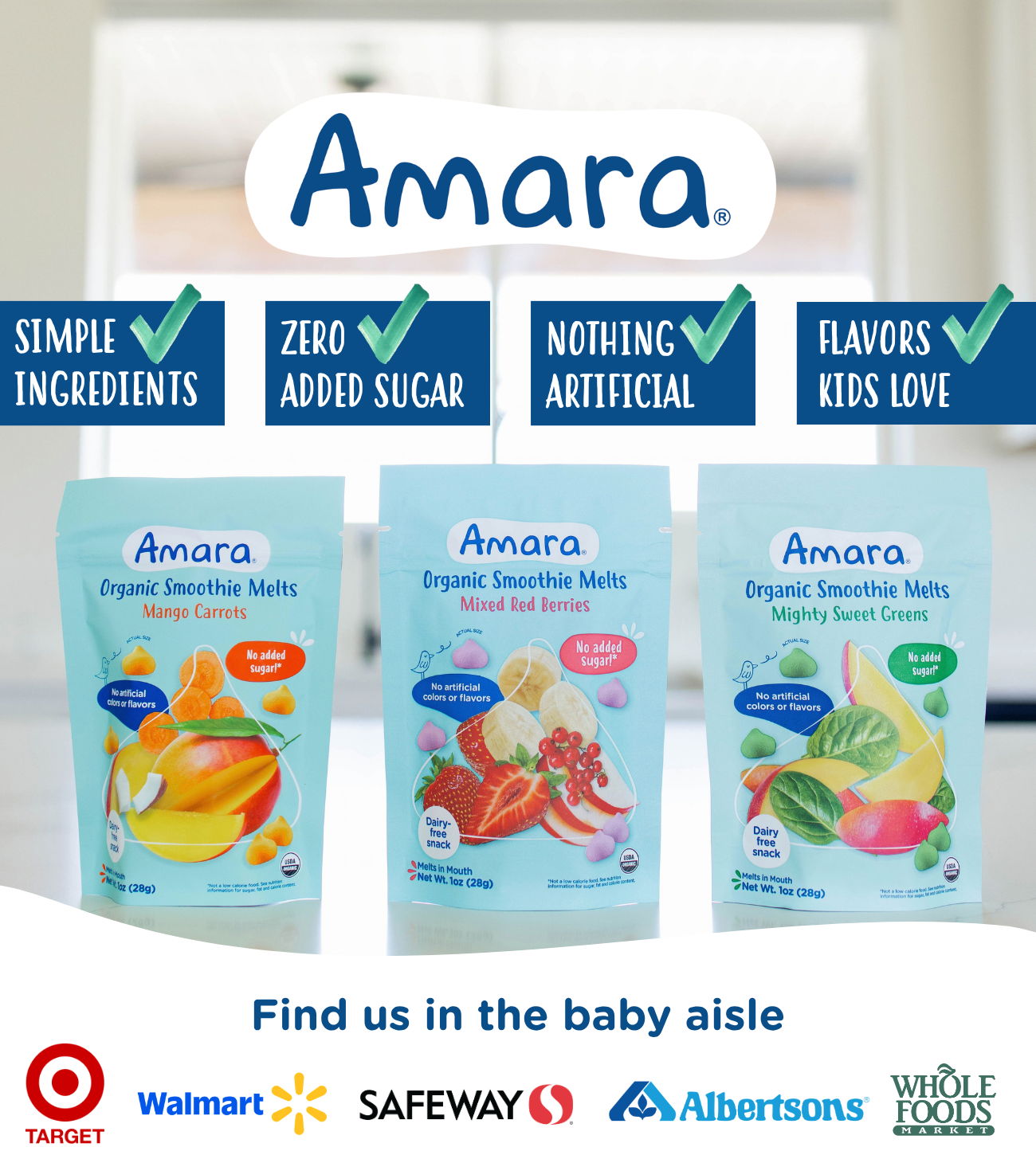 amara simple ingredeitns no added sugar no artificial colors