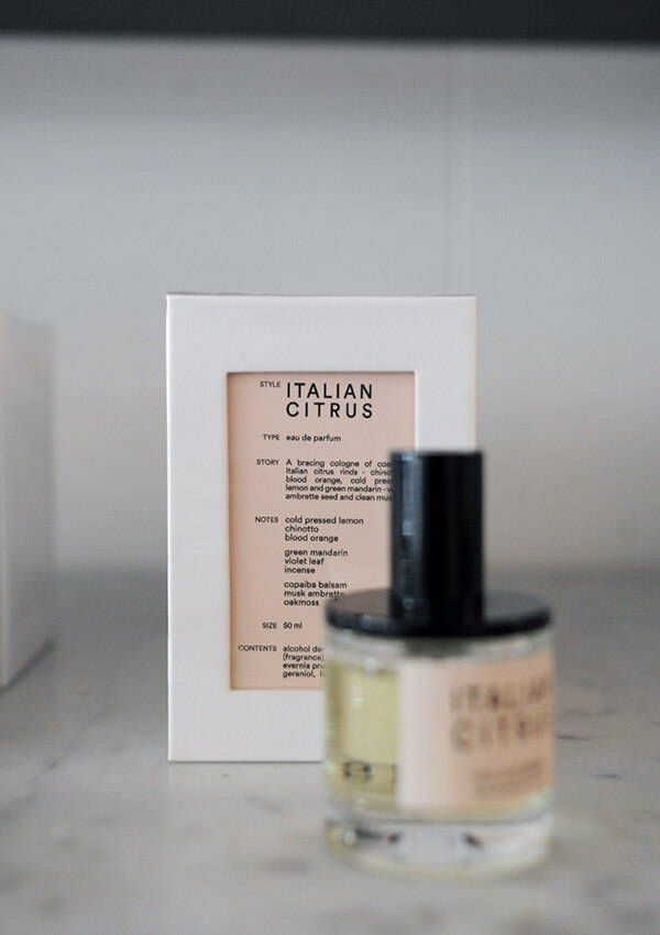A styled image of D.S. & Durga Italian Citrus Eau de Parfum.