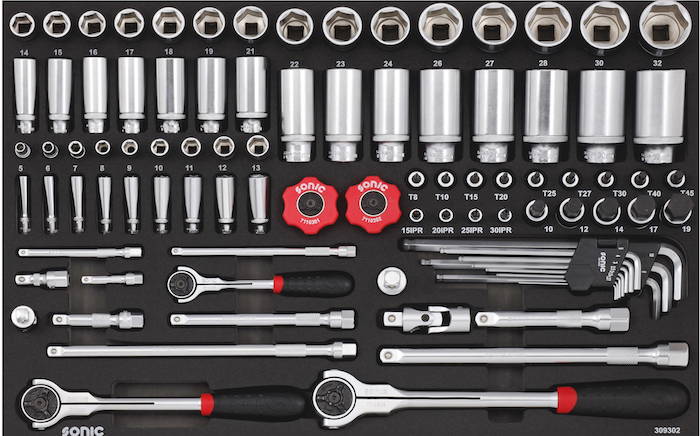 133-Piece Metric Tool Set with 3-Drawer Hand Carry Toolbox