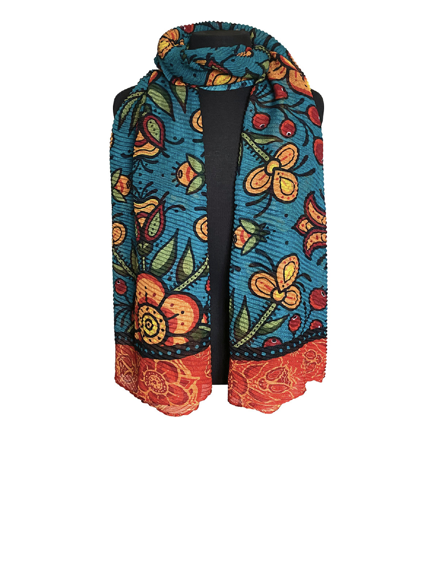Prairie Beadwork Eco Scarf by Justine Proulx