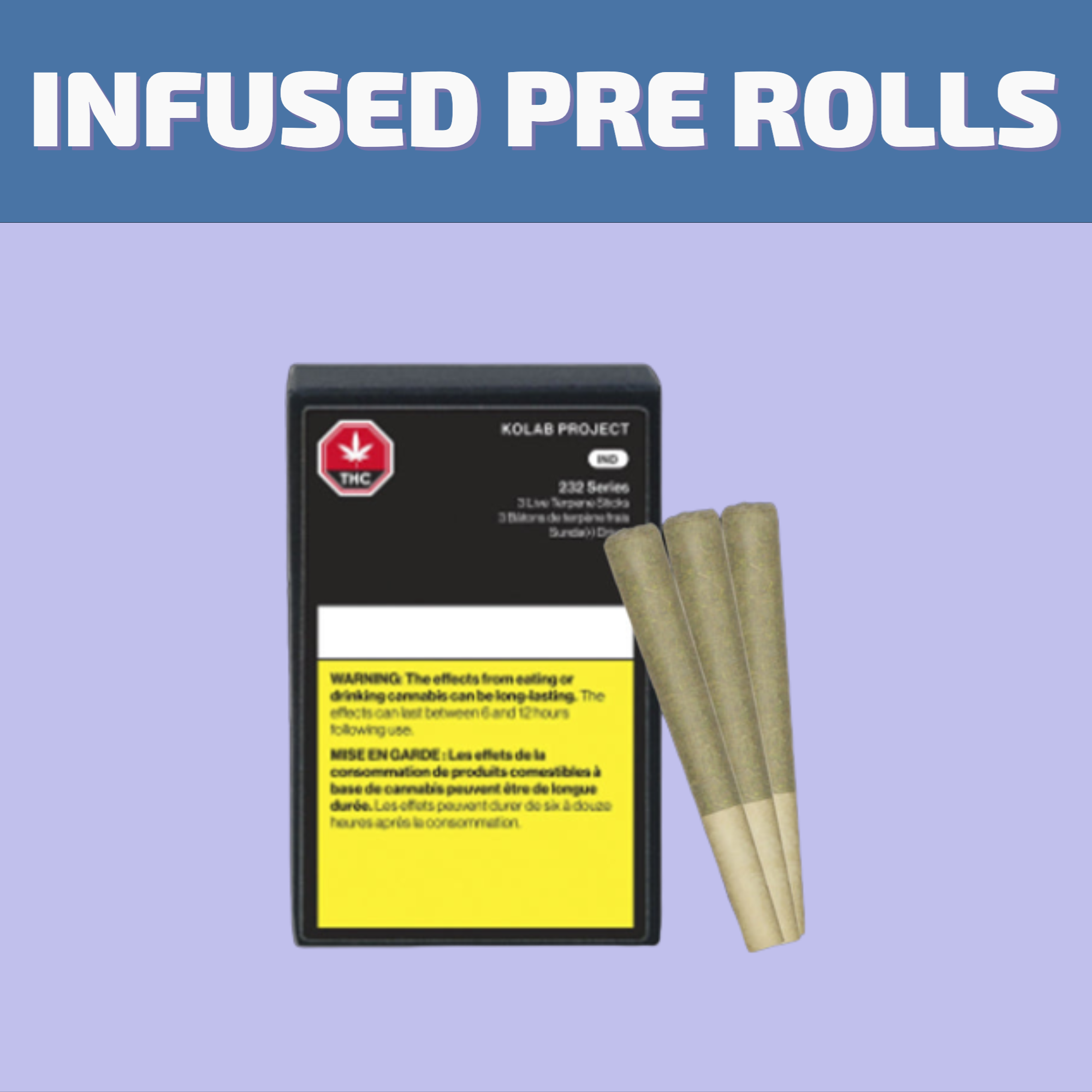 Shop our selection of infused pre rolls for same day delivery in Winnipeg or visit our cannabis store on 580 Academy Road.   