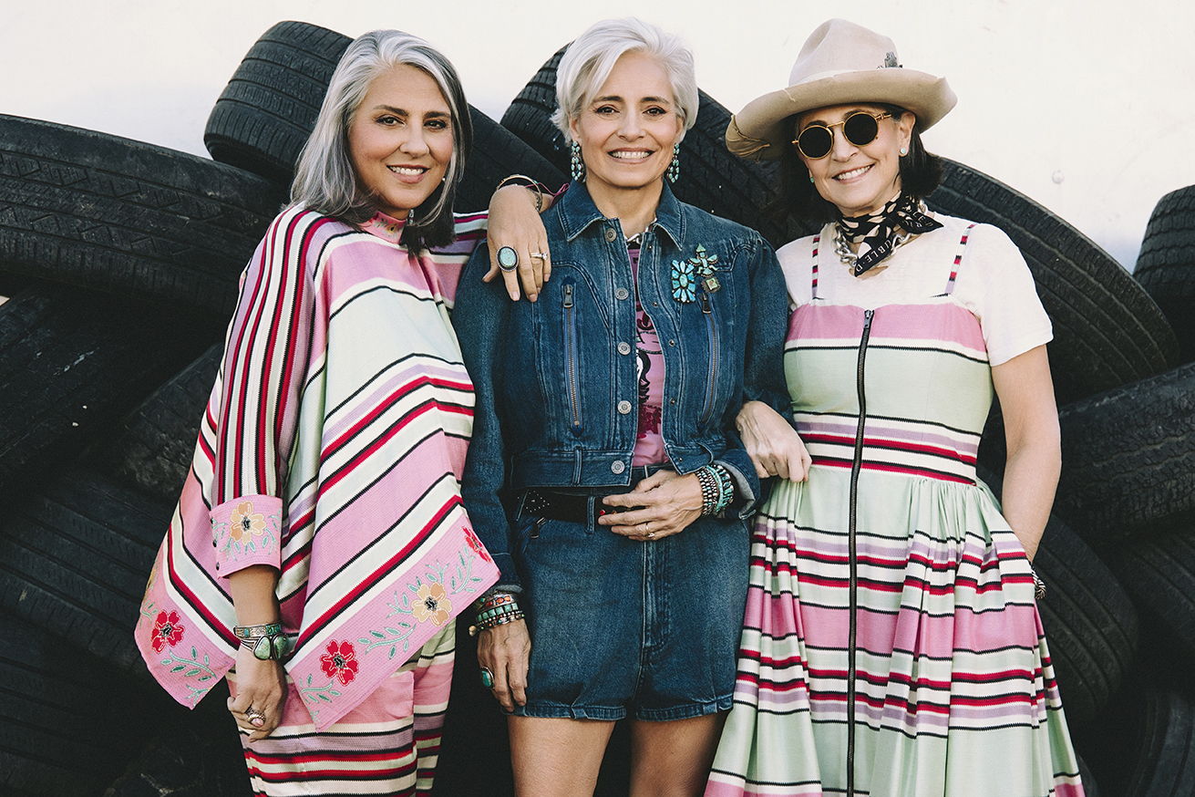 Audrey, Hedy, and Cheryl dressed in their favorite Cowboy Graffiti pieces! 