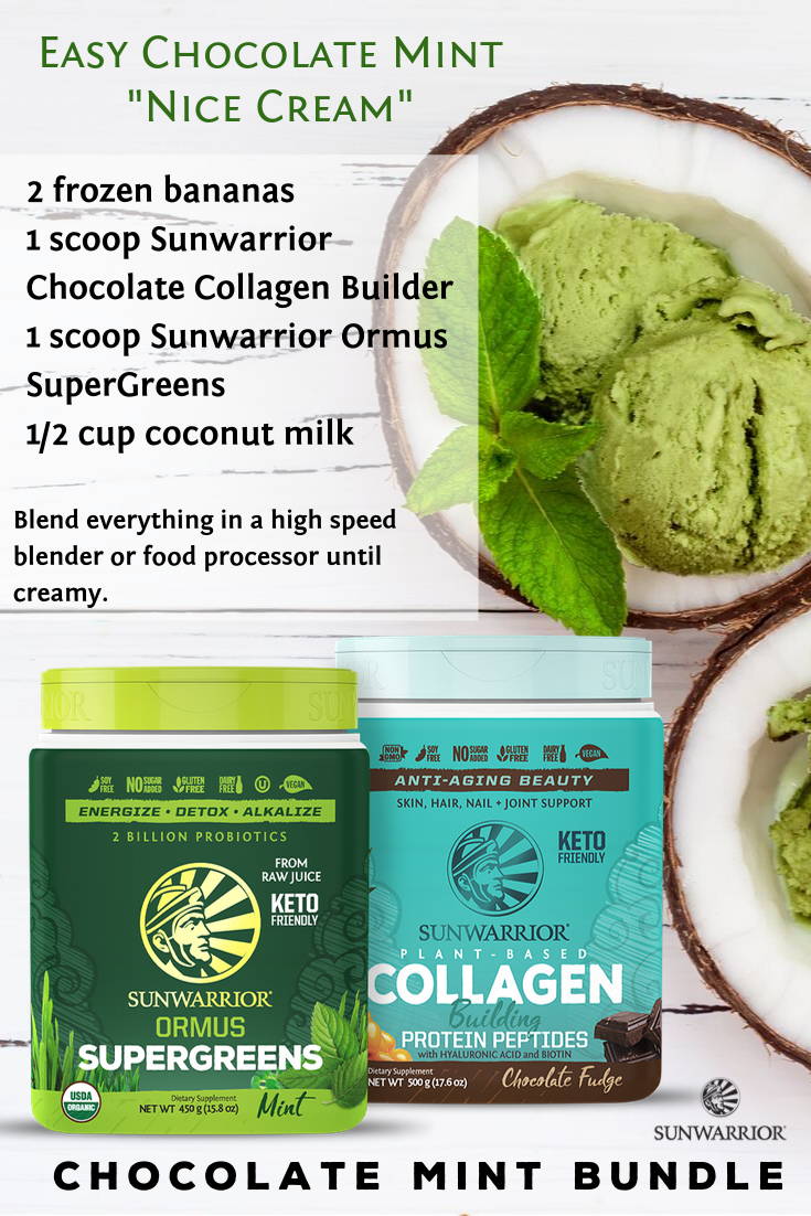 mint chocolate collagen bundle easy chocolate mint nice cream