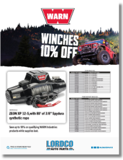 10% Off select products from WARN Industries