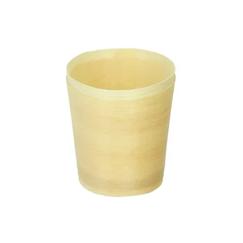 A wood portion cup