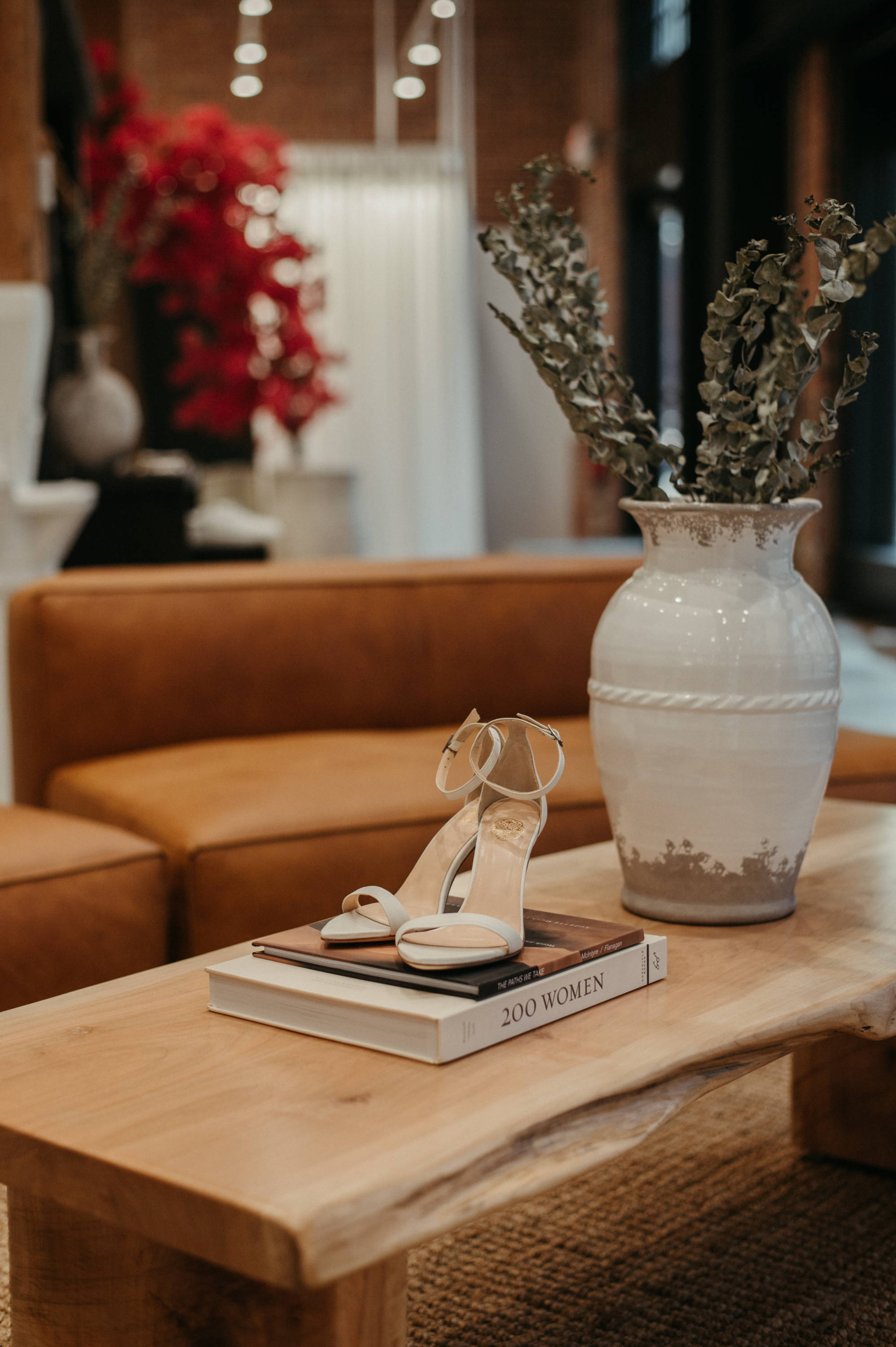 Pair of heels on coffee table