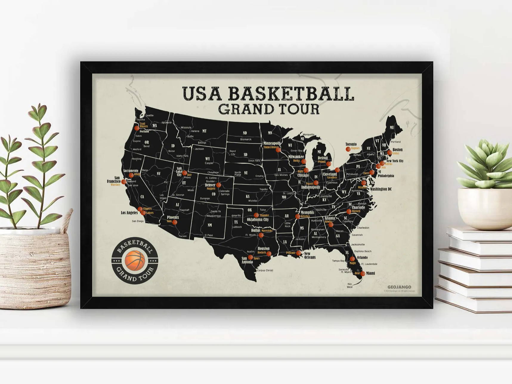 basketball push pin map