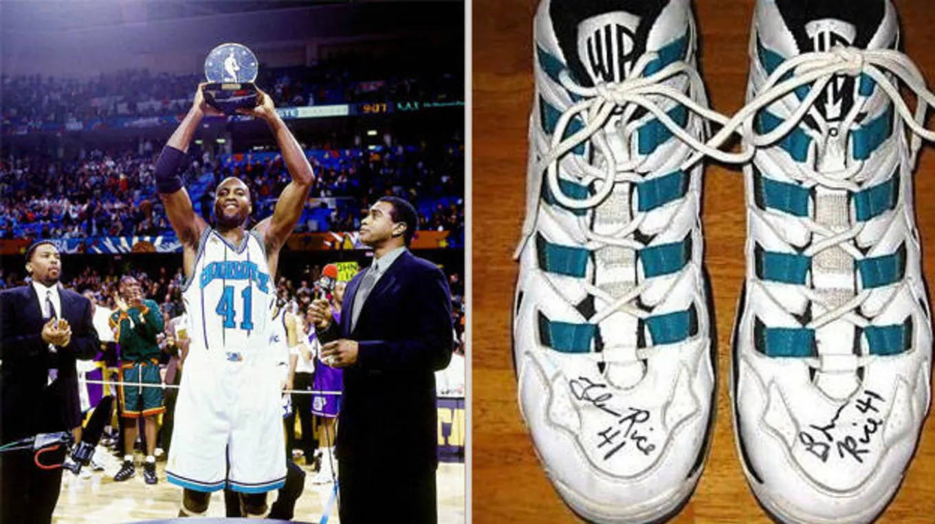 glen rice autographed shoes