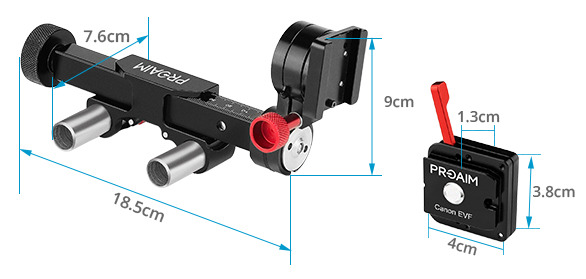 Proaim Ace EVF Mount Base Kit for Canon EVF-V70 Camera Viewfinder
