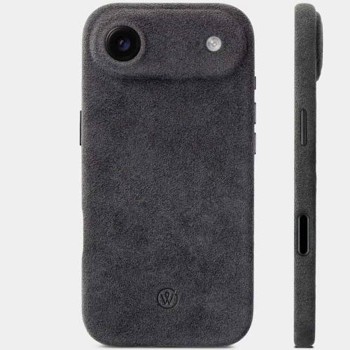iPhone Alcantara Air case with rear and side views of Good Wilhelm