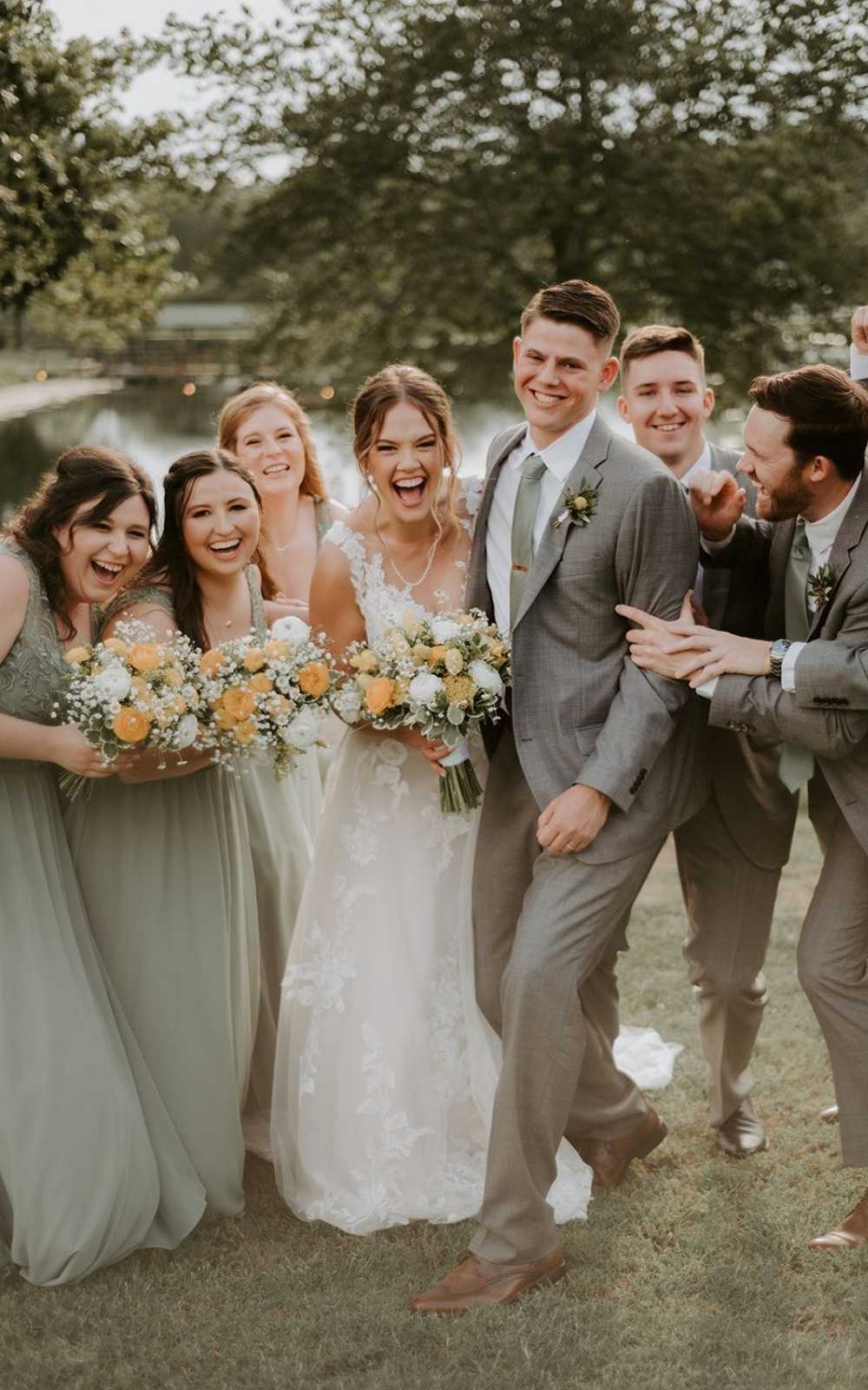 Moss bridesmaid dresses