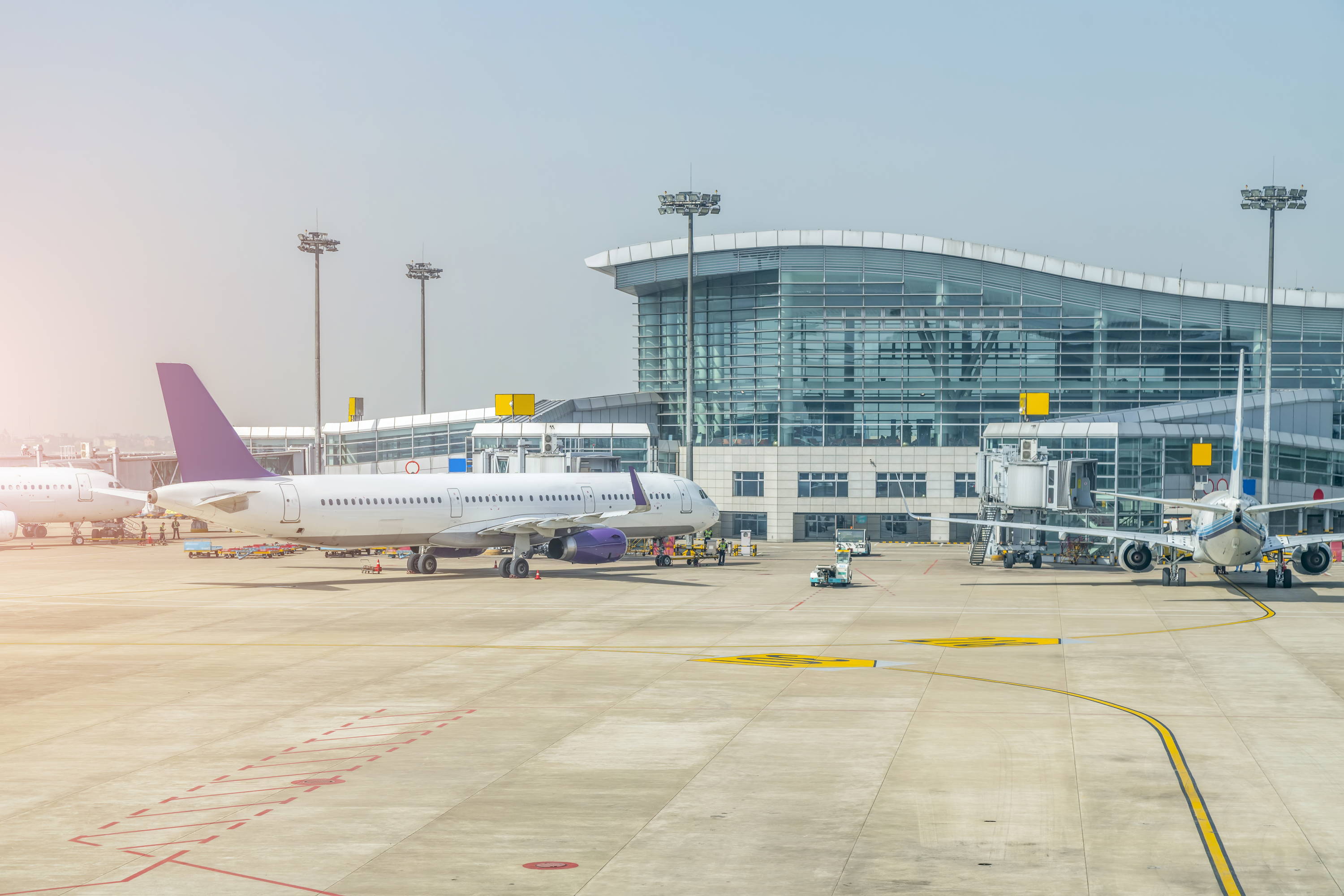 Security Cameras built into LED lights at Airports